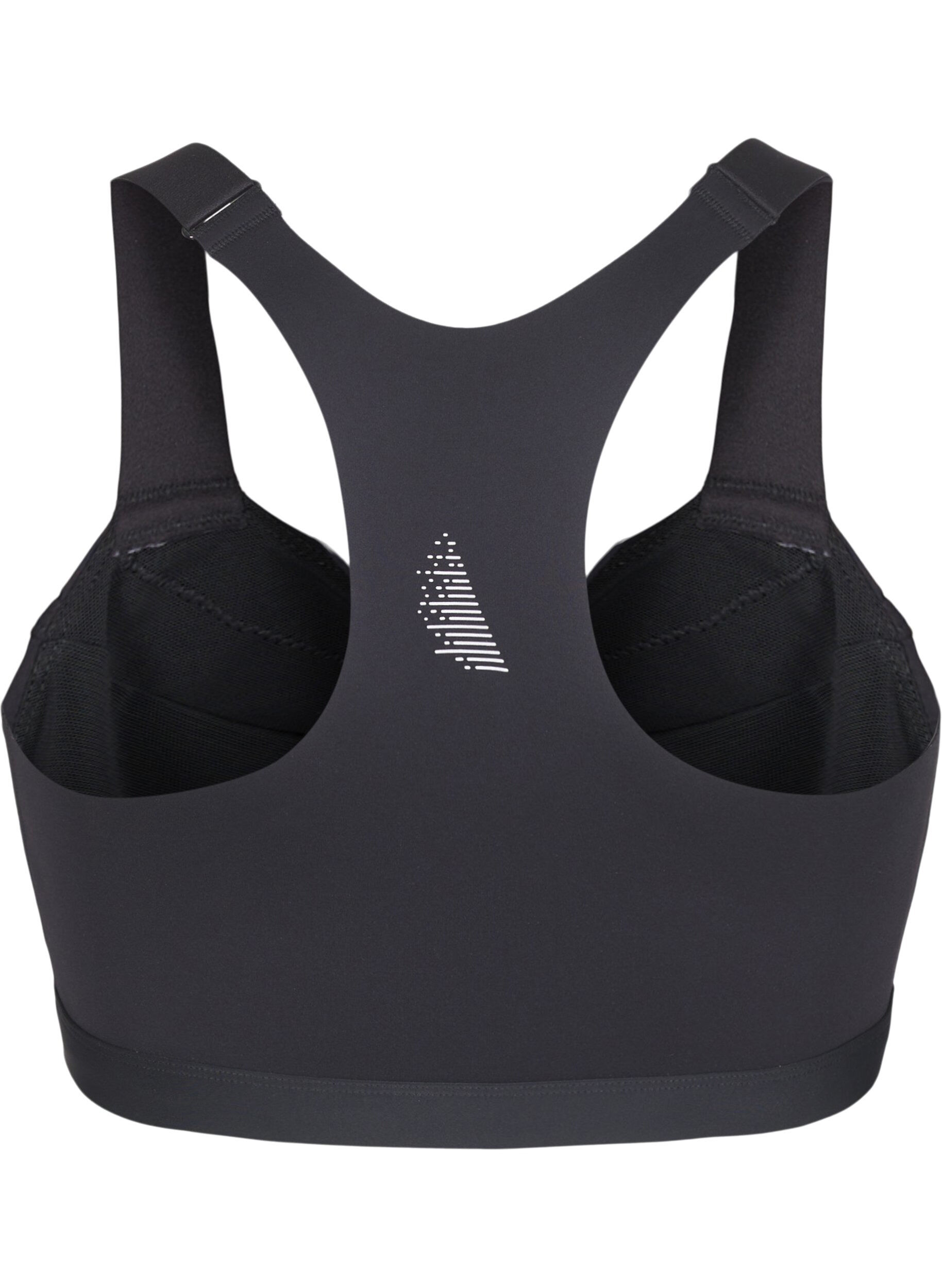 ZizziBiustonosz sportowy z zapieciem z przodu i wysokim wsparciem, Czarne, Packshot image number 1