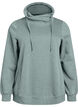 Bluza z wysokim kolnierzem i kieszeniami, Zielony, Packshot image number 0