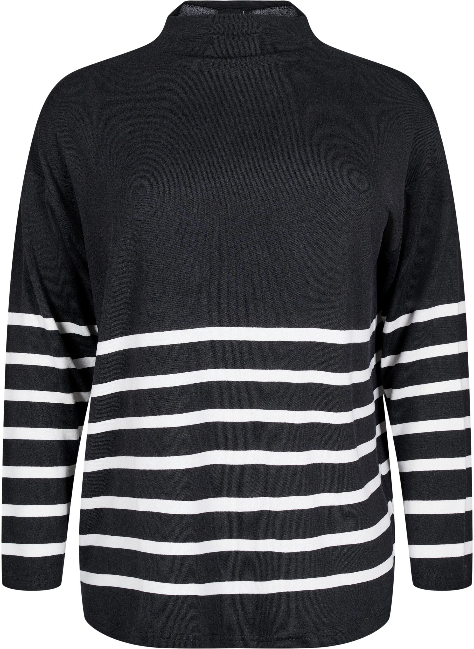 Bluzka z&nbsp;wysokim dekoltem i&nbsp;dlugimi rekawami