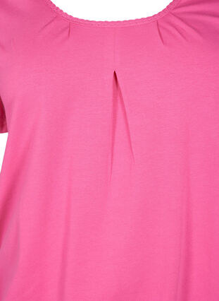 Bawelniana koszulka z krótkim rekawem, Shocking Pink, Packshot image number 2