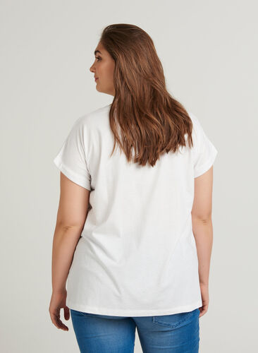 Koszulka z mieszanki bawelny, Bright White, Model image number 1