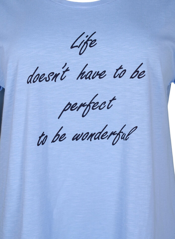 Koszulka z organicznej bawelny z nadrukiem, Serenityw.Navy Print, Packshot image number 2