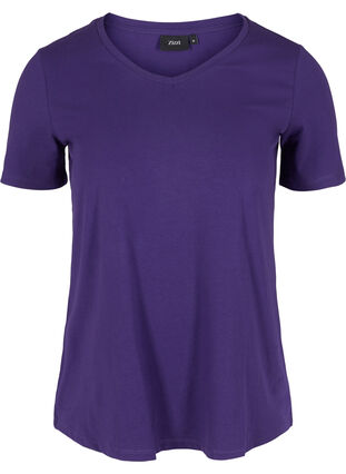 Koszulka typu basic z dekoltem w serek, Parachute Purple, Packshot image number 0