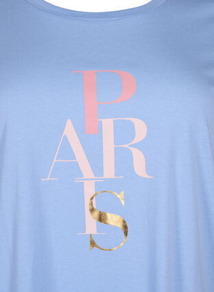 Bawelniana koszulka z nadrukiem tekstowym, Serenity w. Paris, Packshot image number 2