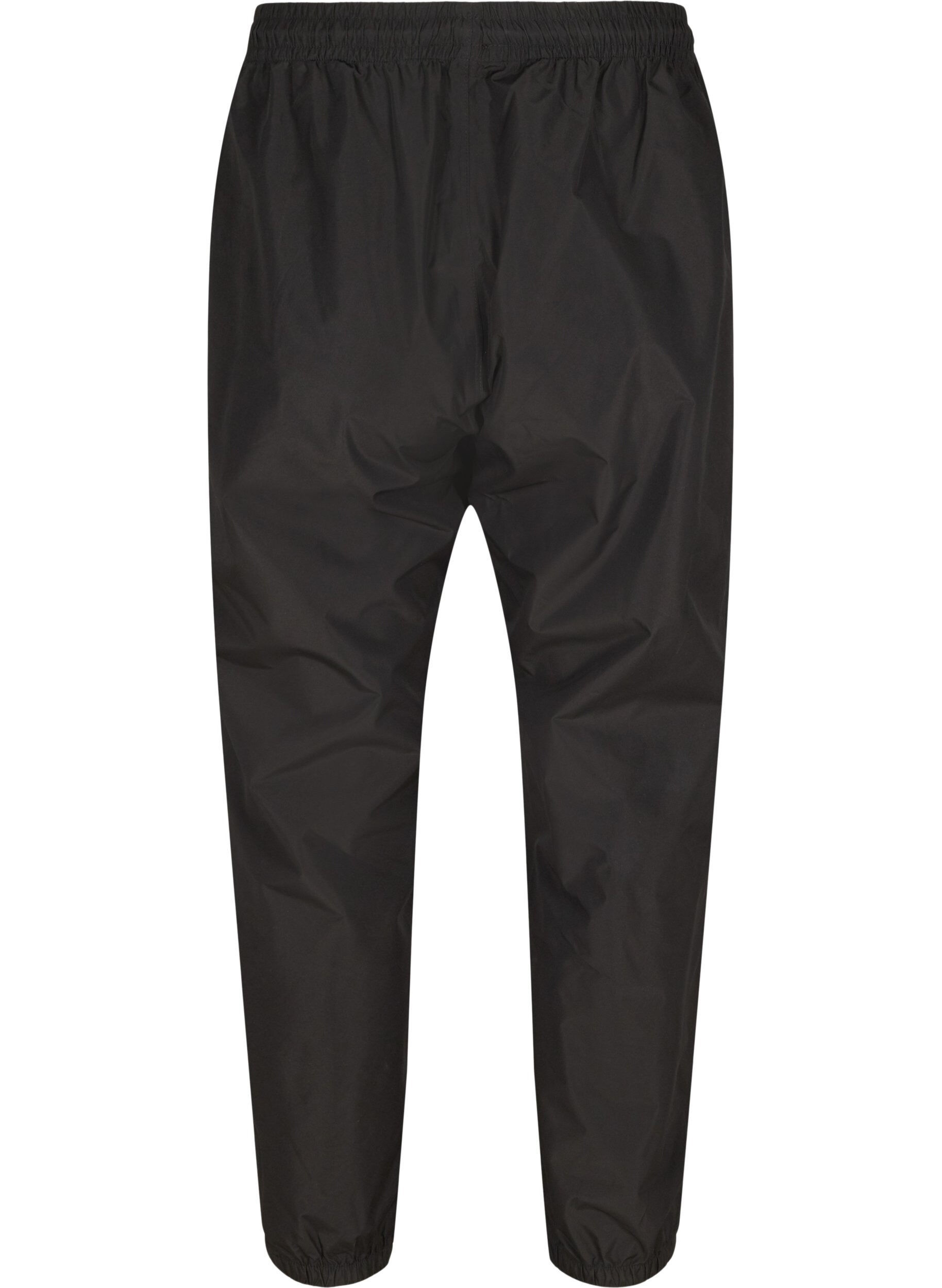 Zizzi Rain trousers with elastic and drawstrings, Black, Packshot image number 1