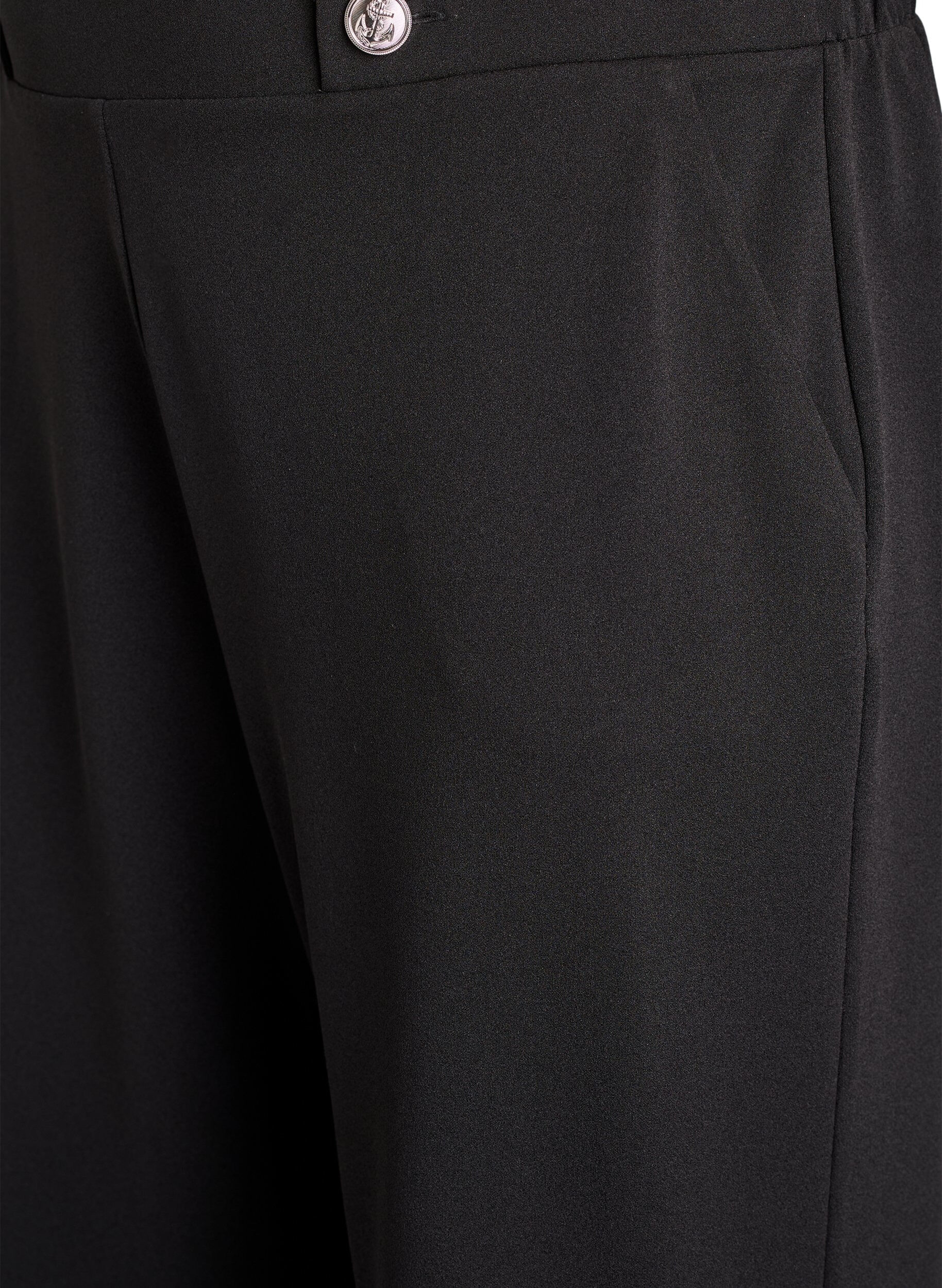 ZizziLuzne spodnie z kieszeniami, Czarne, Packshot image number 2