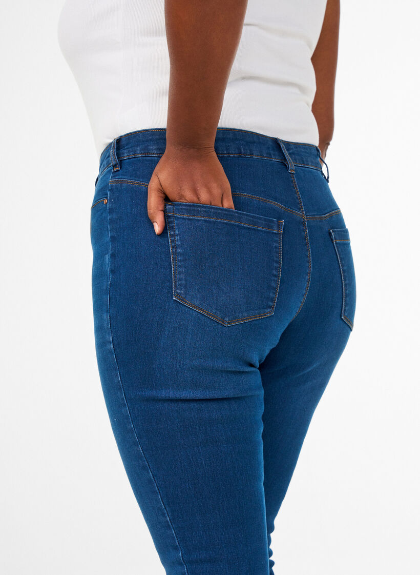 Jegginsy z mieszanki bawelny, Blue denim, Model image number 2