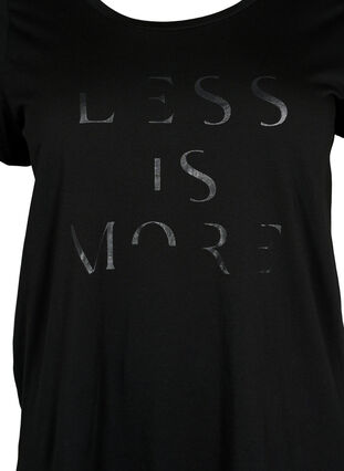 Sportowa koszulka z nadrukiem, Black w.Less Is More, Packshot image number 2