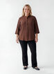 Tunika z rekawem 3/4, Brązowy, Model image number 1