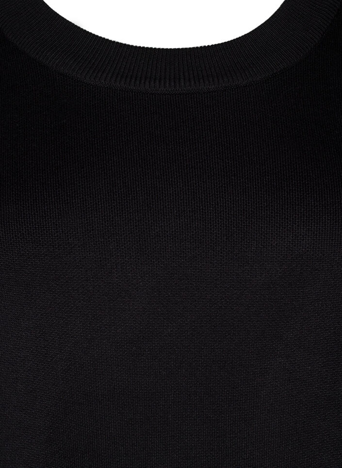 Dzianinowa sukienka z haftowanymi detalami, Black Medium G. Comb, Packshot image number 2