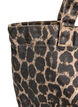 Denimowa torba shopper w panterke, Brązowy, Packshot image number 2