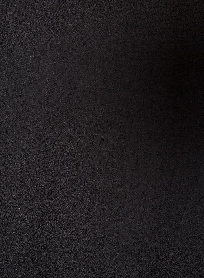 Wiskozowa bluzka z dekoltem w serek o balonowym kroju, Czarne, Packshot image number 2