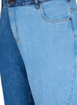 Dwukolorowe jeansy Mille typu mom fit, Lt. B. Comb, Packshot image number 2