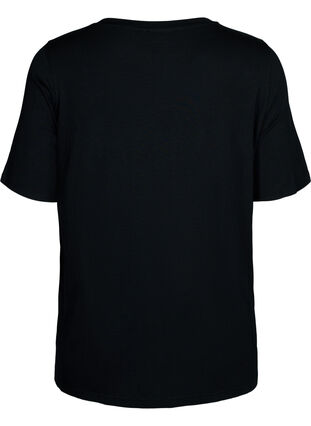 Koszulka do spania z wiskozy z krótkim rekawem, Black Coffee, Packshot image number 1