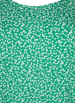 FLASH – bluzka z wiskozy z krótkim rekawem i nadrukiem, Bright Green Wh.AOP, Packshot image number 2