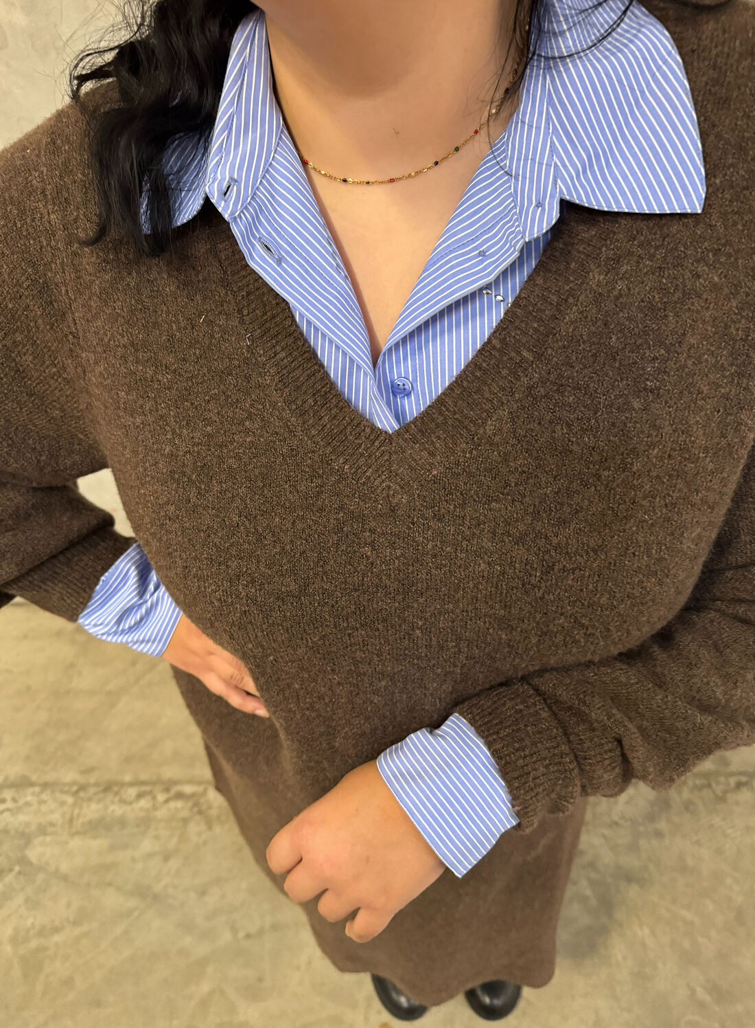 Zizzi Brązowe i niebieskie odcienie, , Model