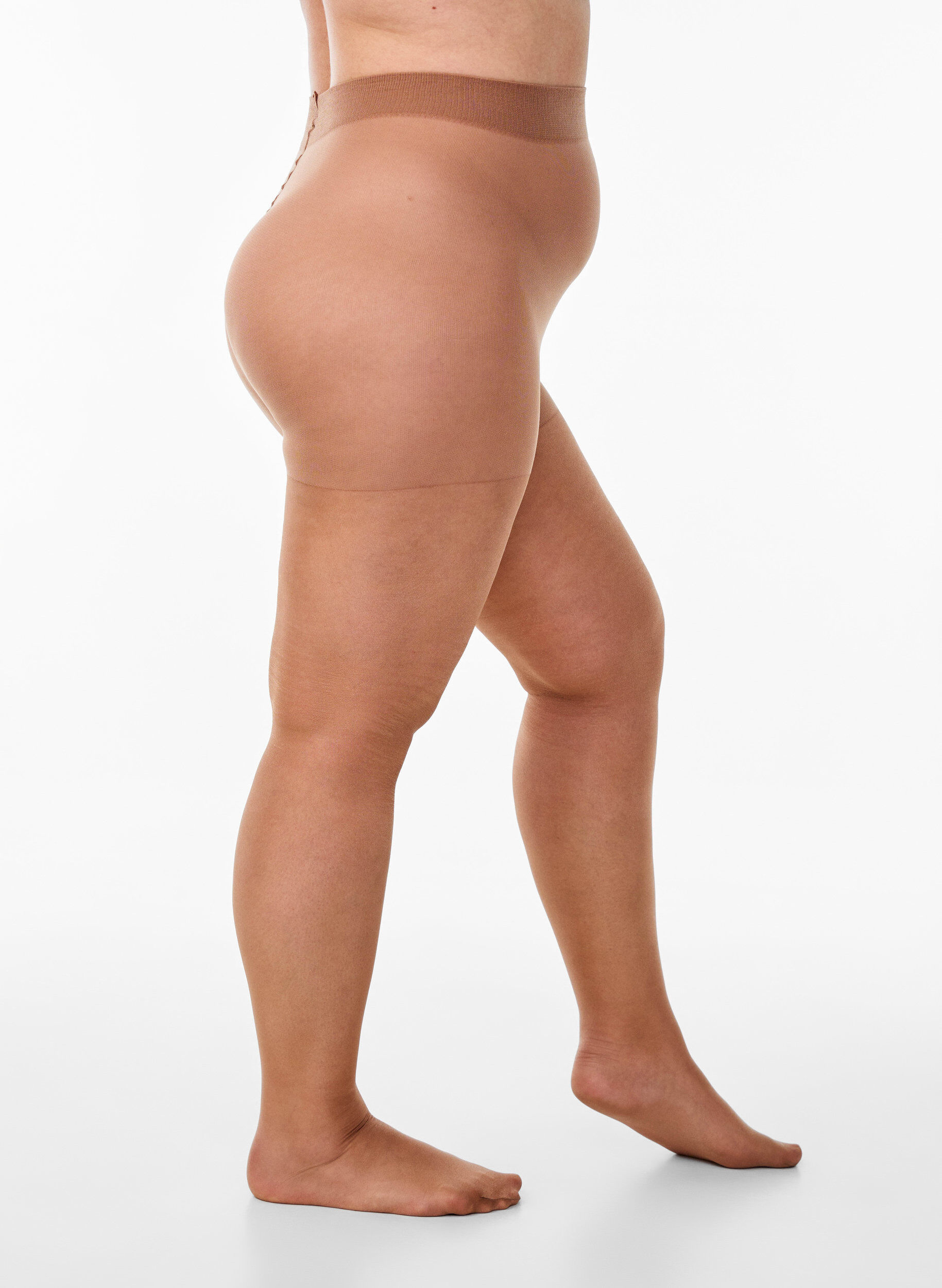 Zizzi Blyszczace rajstopy 30 den w kolorze opalenizny, Beżowy, Packshot image number 0