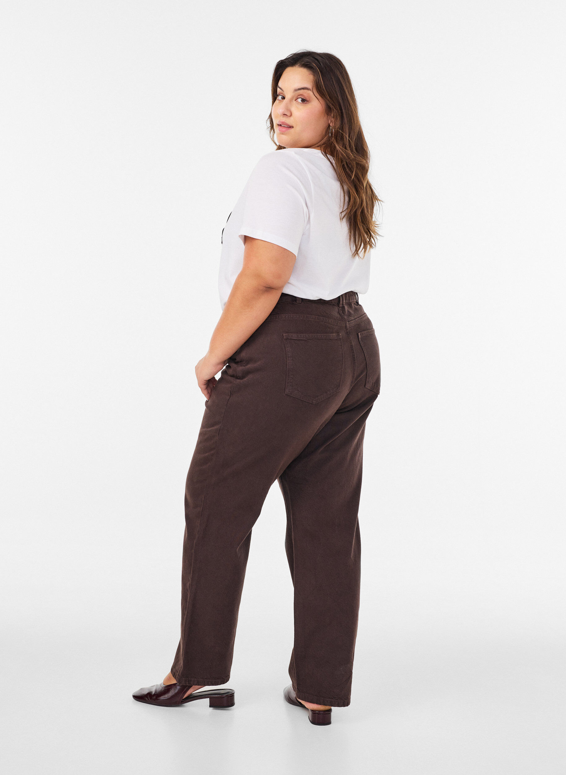 ZizziT-shirt z bawelny organicznej z ozdobnym motywem, Biały, Model image number 2