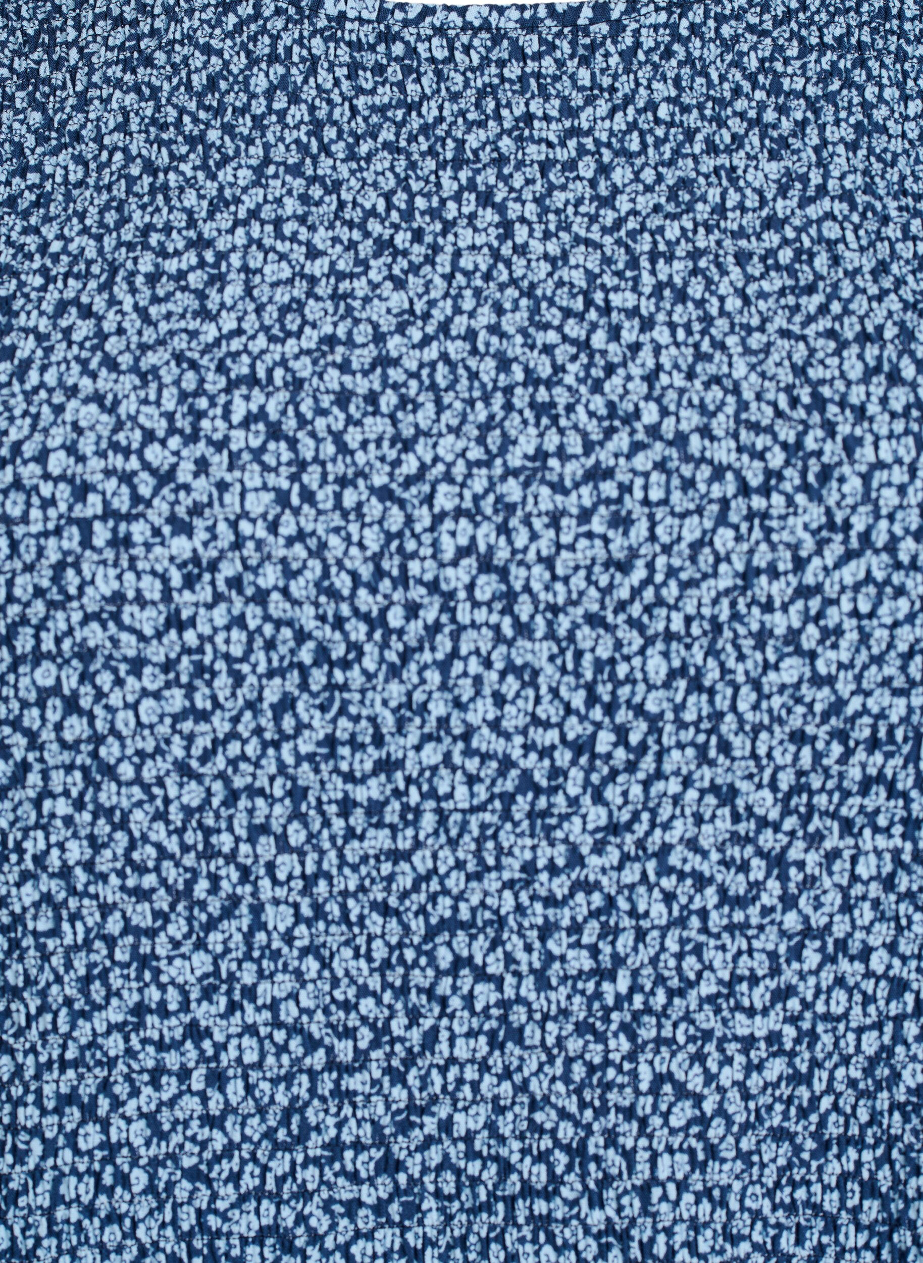 Zizzi Bluzka z marszczonym stanikiem i nadrukiem kwiatowym, Niebieskie, Packshot image number 2