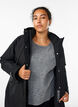 Hydrofobowa parka z kapturem i funkcjonalnymi detalami, Czarne, Model image number 3