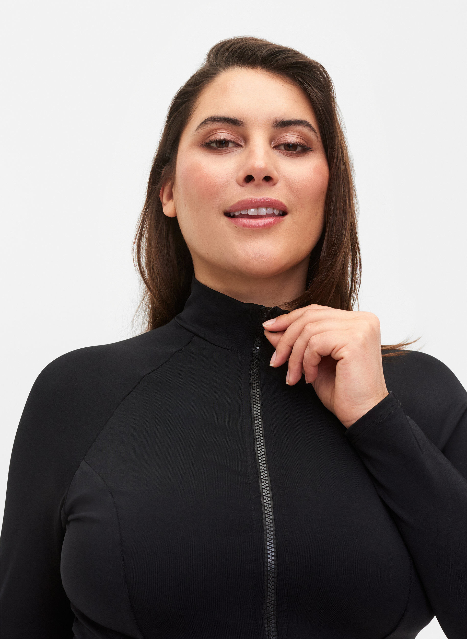 Zizzi 	 Swimsuit with long sleeves, Black, Model image number 2