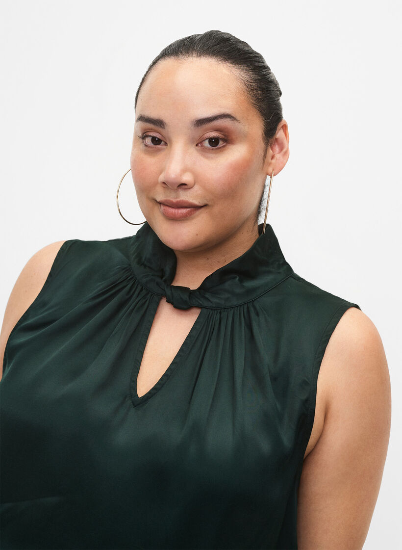 Top bez rekawów z wiskozy z detalami, Scarab, Model image number 2