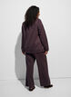 Bluza z wysokim kolnierzem i zamkiem, Brązowy, Model image number 2