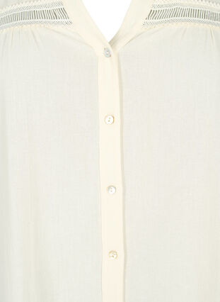 Tunika z bawelny organicznej z kobiecymi detalami, Antique White, Packshot image number 2
