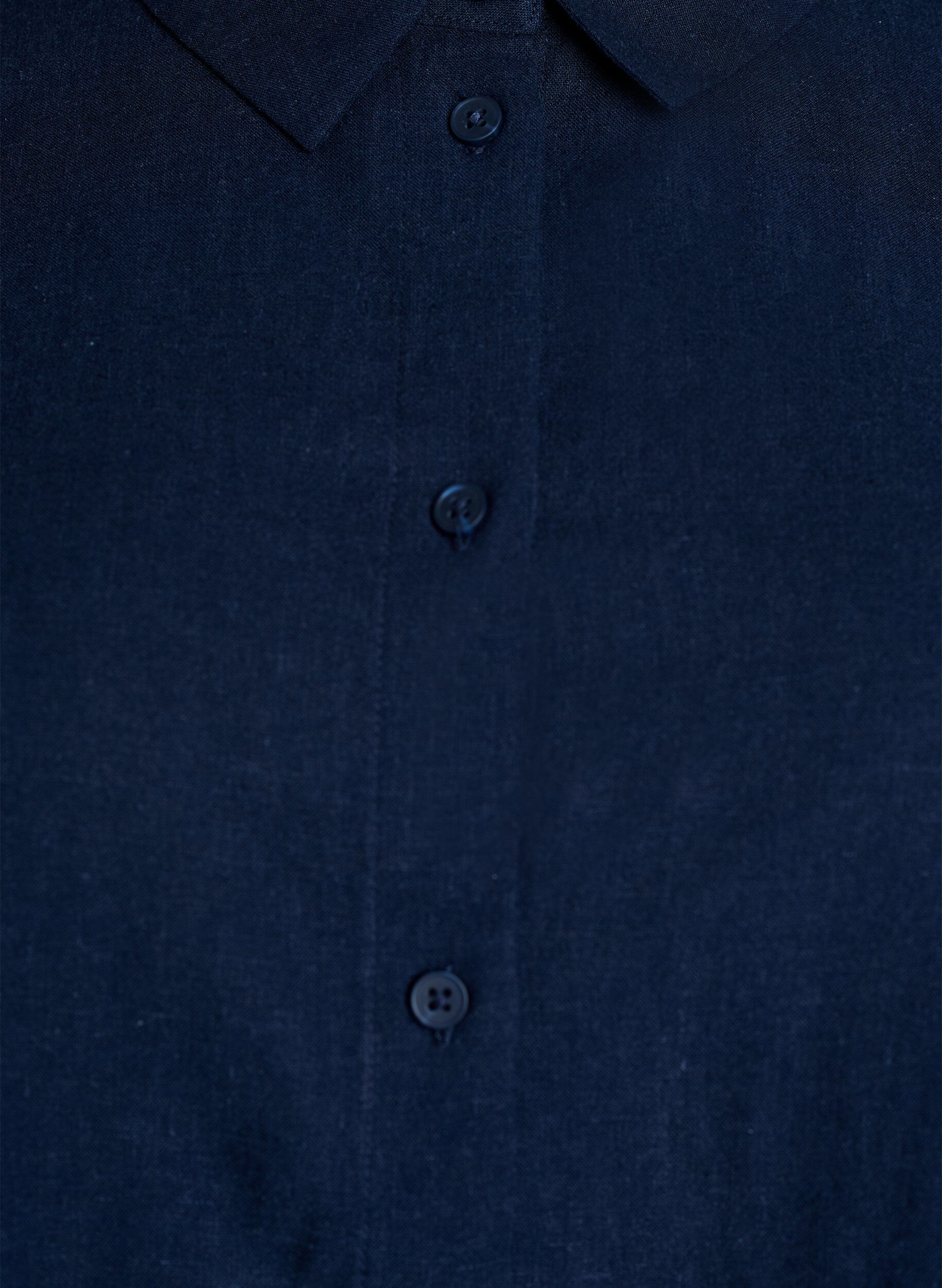 Zizzi Koszula z kr&oacute;tkim rekawem wykonana z lnu i wiskozy, Niebieskie, Packshot image number 2