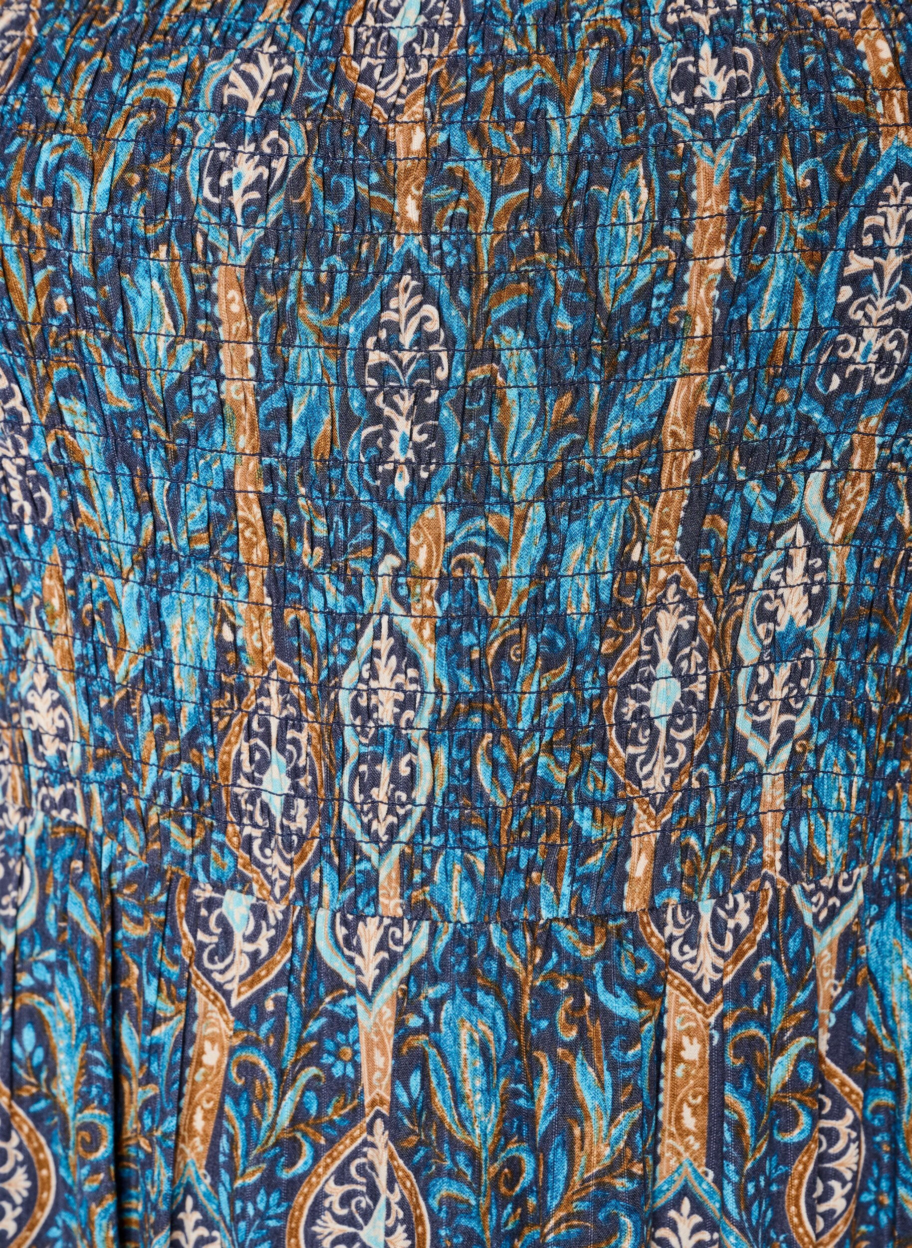 ZizziLetnia sukienka z wiskozy z nadrukiem paisley, Niebieskie, Packshot image number 2