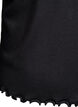 Bluzka z dzerseju z guzikami i falistymi brzegami, Czarne, Packshot image number 3