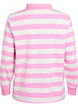 Koszulka polo w paski z elementami frotte, Bubblegum w. White, Packshot image number 1