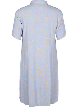 Wiskozowa sukienka koszulowa z nadrukiem, Small Dot AOP, Packshot image number 1