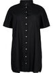 Koszula o przedluzonym kroju z kr&oacute;tkimi rekawami, Black, Packshot image number 0