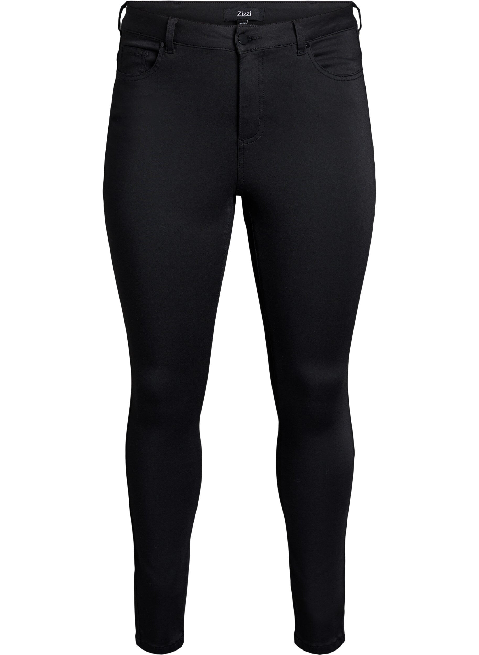 Jeansy Amy Stay Black z wysoka talia