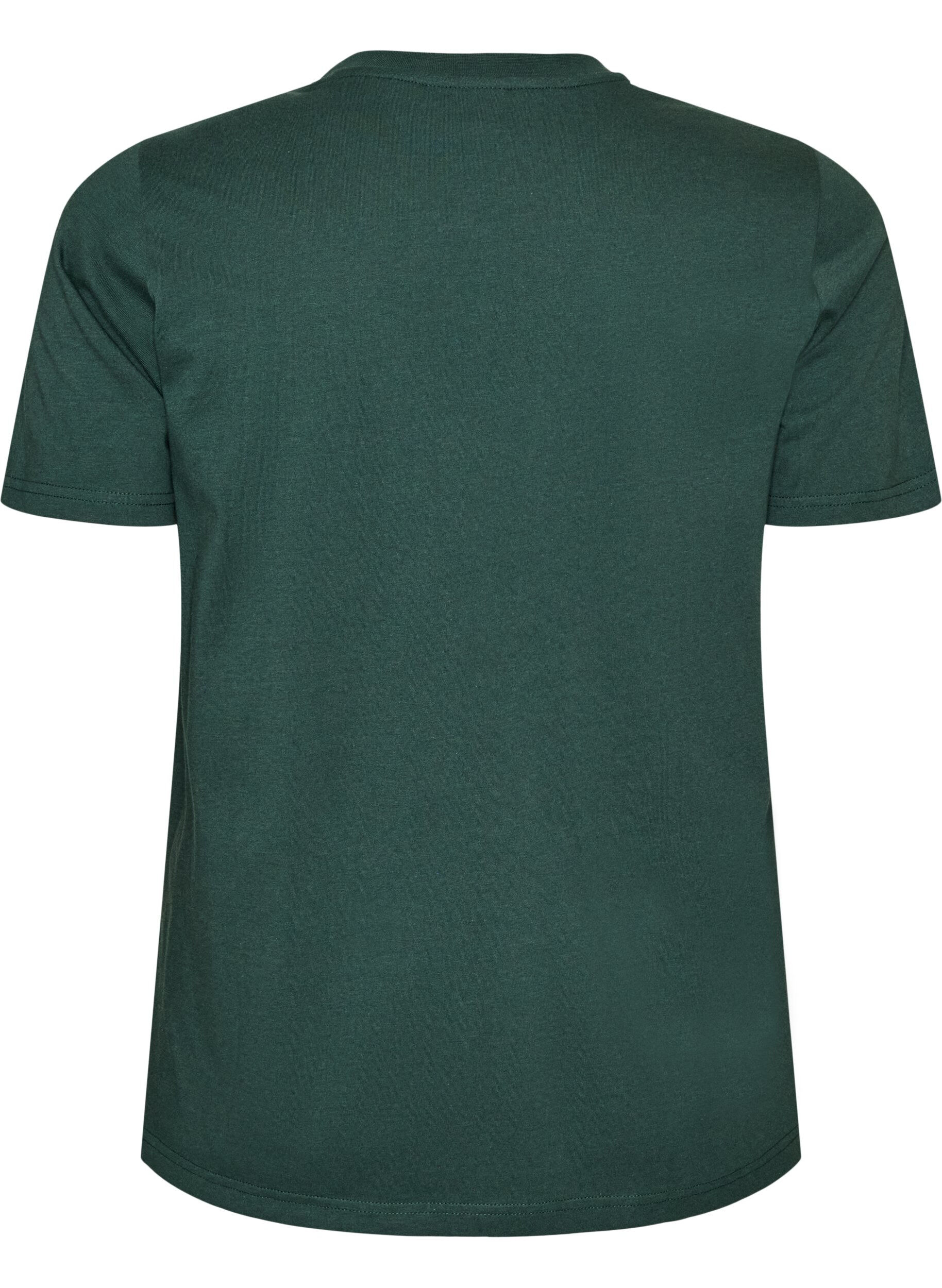 ZizziT-shirt z bawelny organicznej z nadrukiem, Zielony, Packshot image number 1