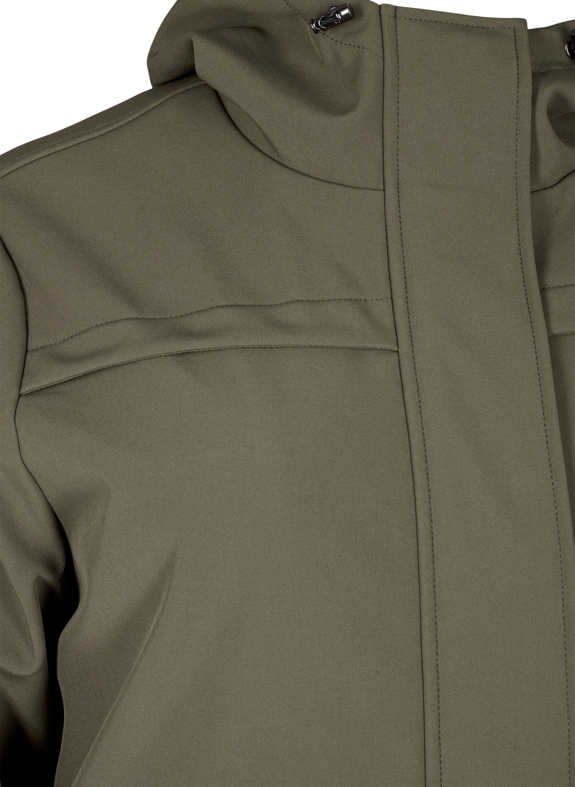 Zizzi Hydrofobowa kurtka softshell z pikowana podszewka, Zielony, Packshot image number 2