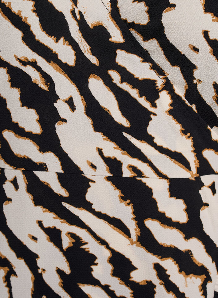 Jednokolorowa sukienka z krótkim rekawem, Czarne, Packshot image number 2