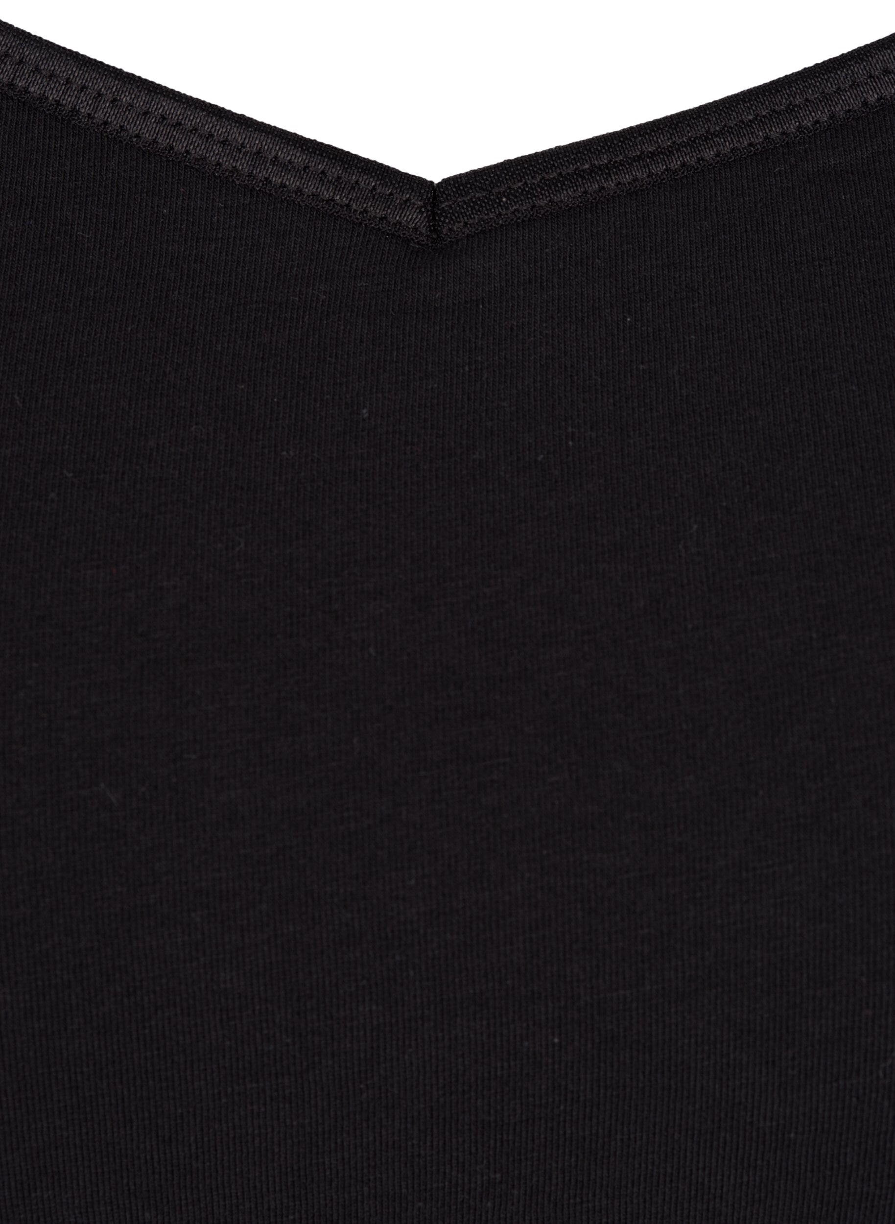 Zizzi Top typu basic na ramiaczkach, Black, Packshot image number 2