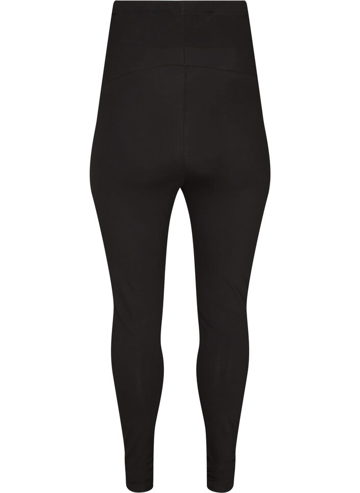 Bawelniane legginsy ciazowe, Black, Packshot image number 1