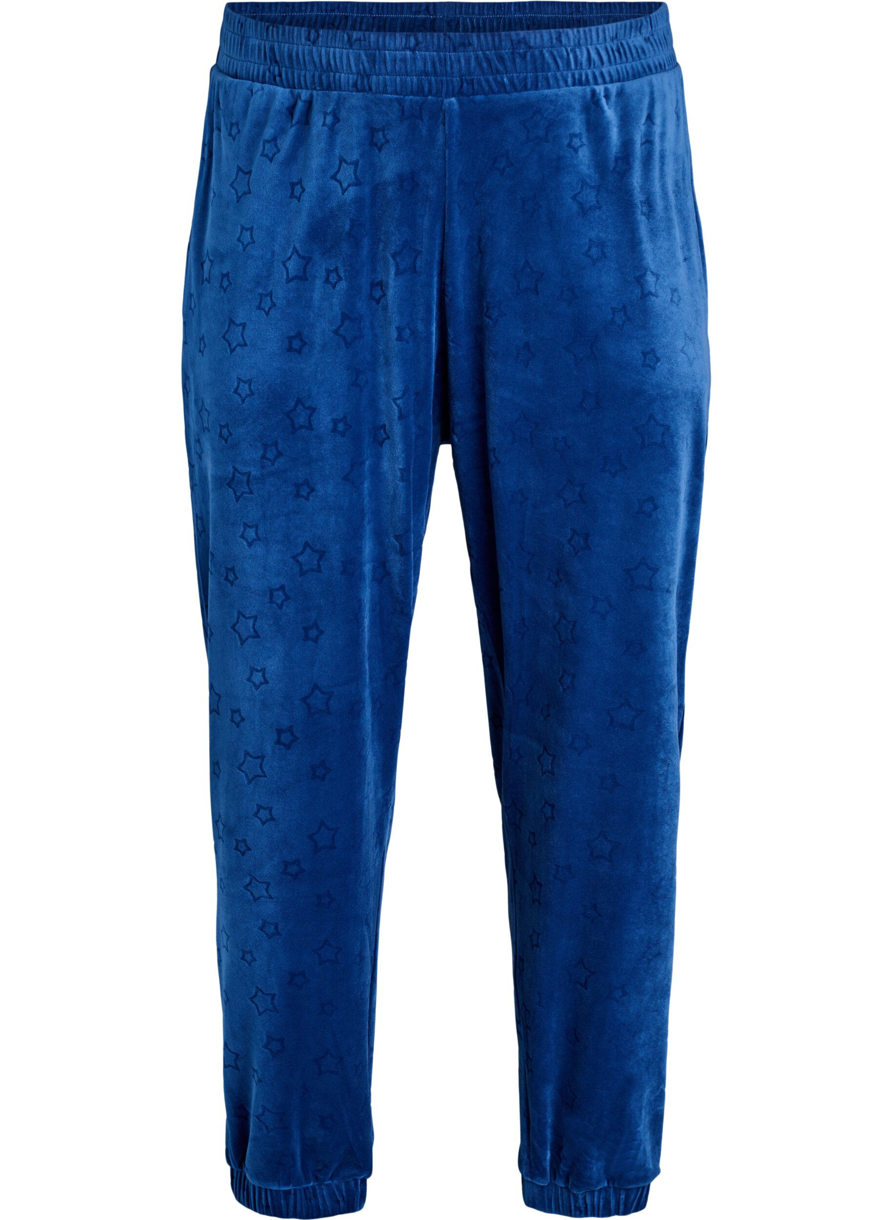 Aksamitne spodnie z wytlaczanym wzorem