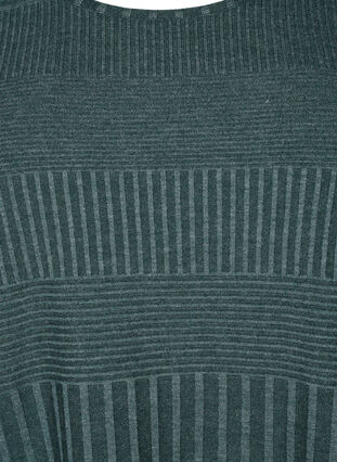 Bluzka z rekawem 3/4 i wzorem w paski, Scarab Melange, Packshot image number 2