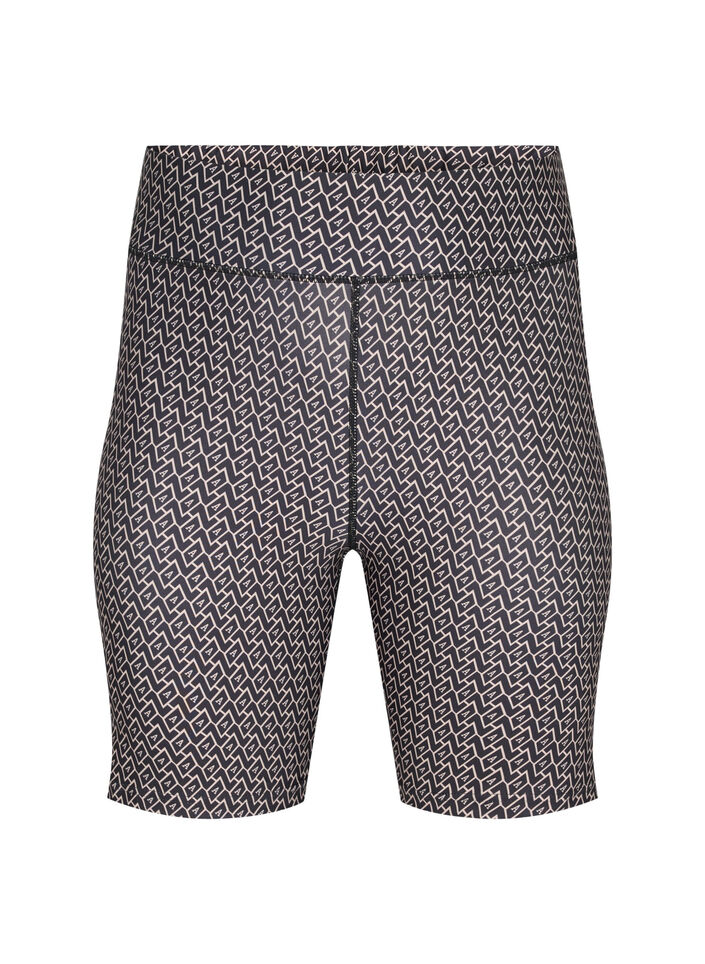 Szorty sportowe z nadrukiem, Black w. Text Print, Packshot image number 0