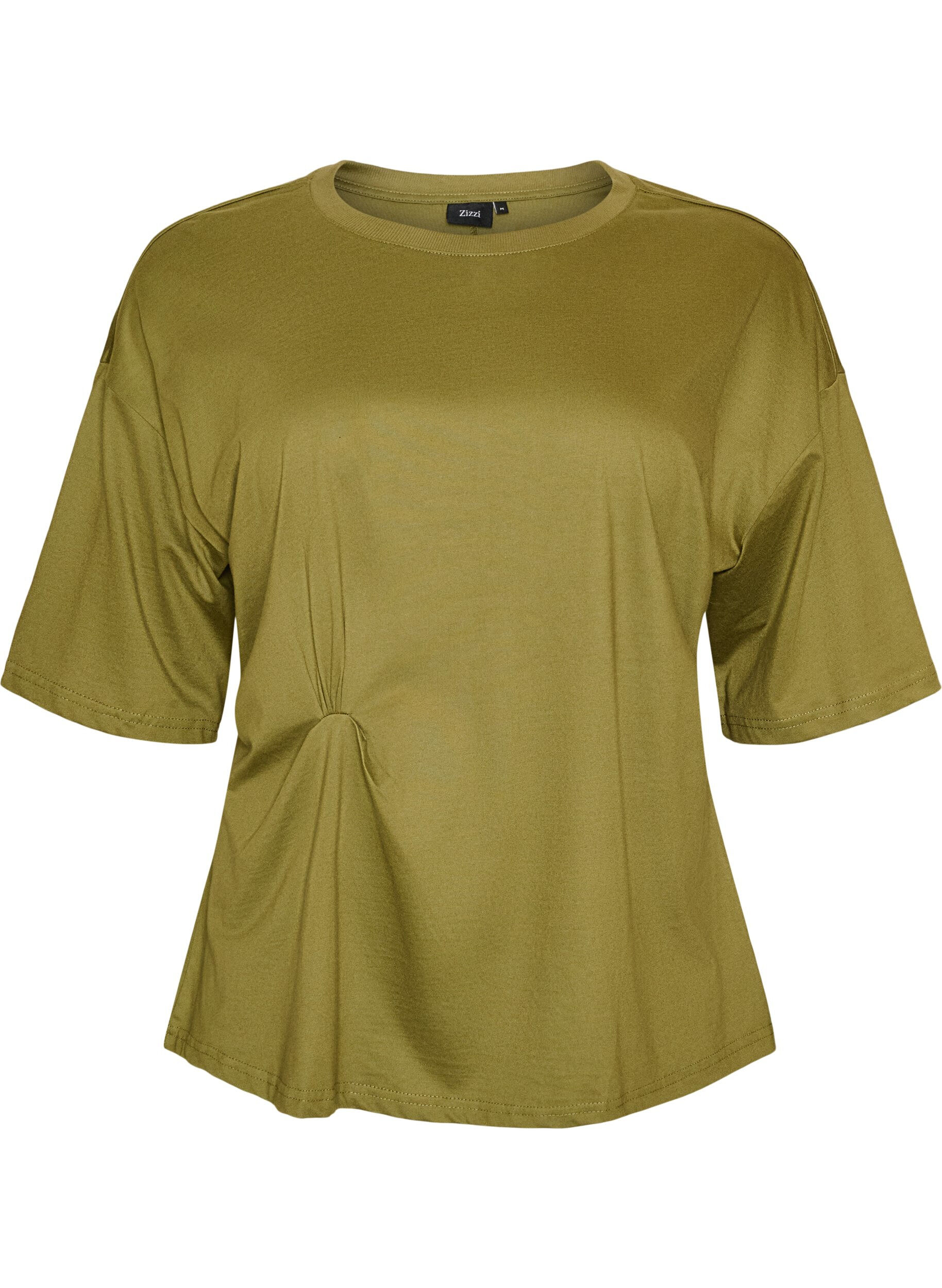 ZizziT-shirt z drapowaniem, Zielony, Packshot image number 0