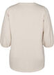 Bluzka z kwiatowym haftem i rekawami 3/4, Oatmeal Melange, Packshot image number 1