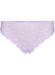 Koronkowe stringi z regulowana talia ze wzorem w kwiaty, Fioletowy, Packshot image number 0