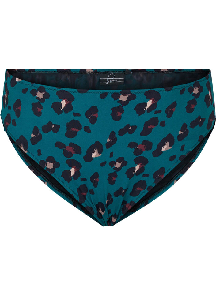 Dól bikini z wysokim stanem, Teal Leopard, Packshot image number 0