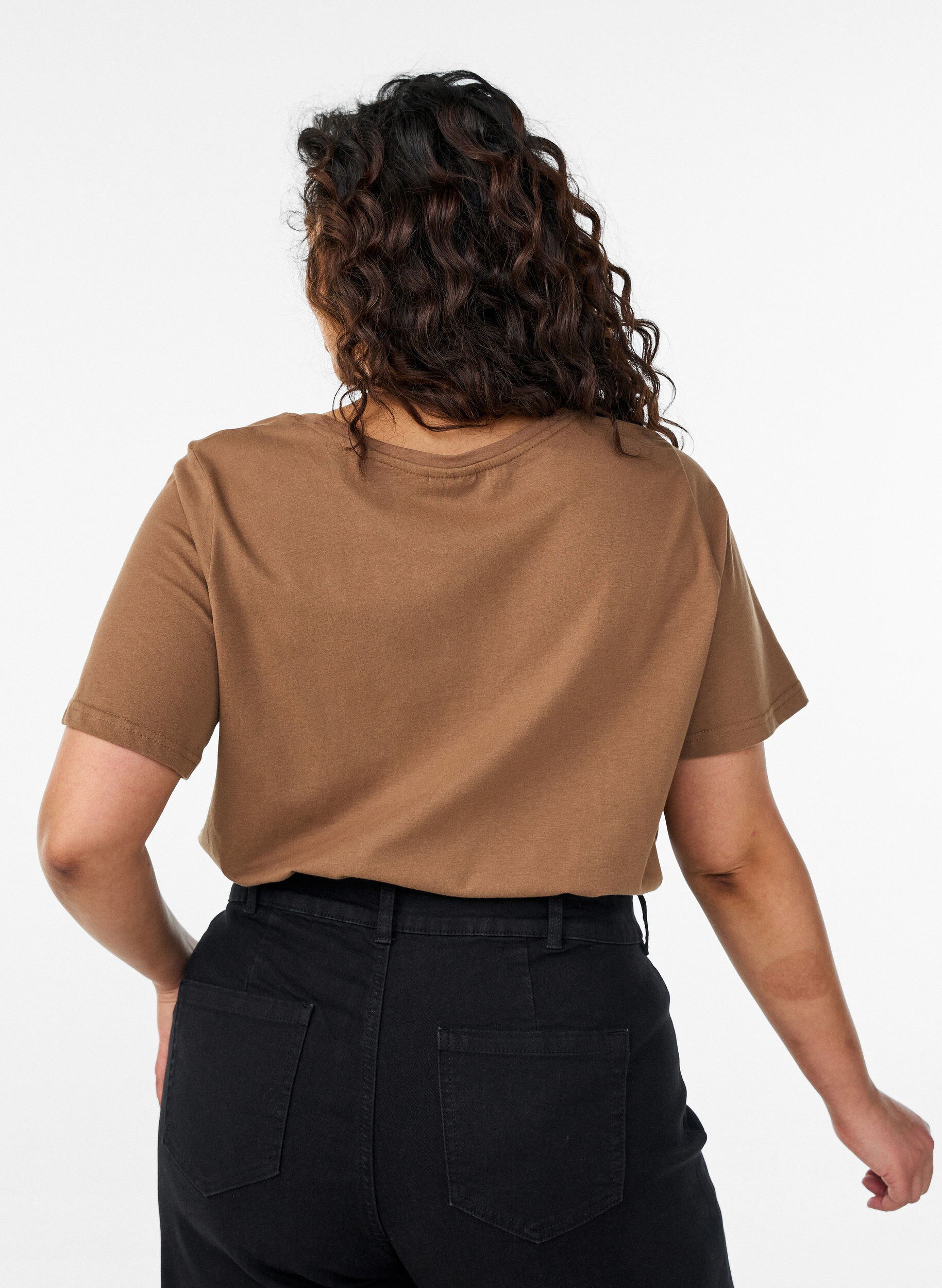 ZizziKoszulka z nadrukiem, Brązowy, Model image number 2