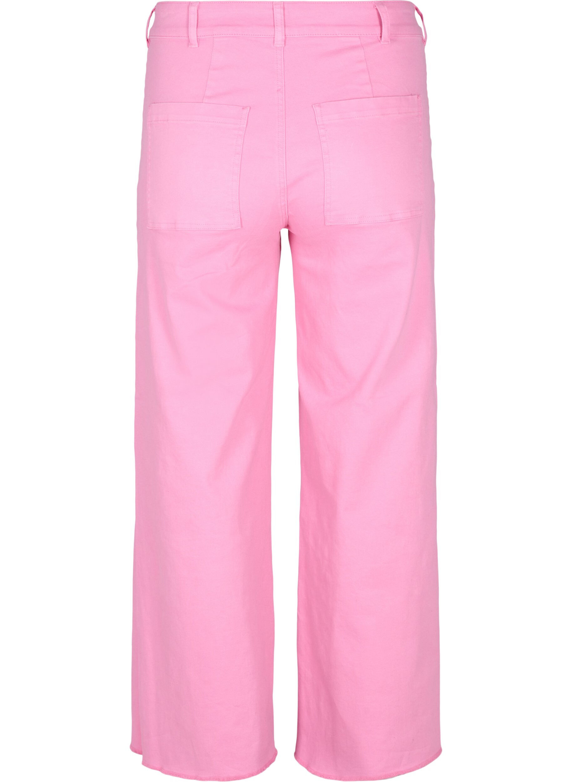 Zizzi 	 Flared jeans with high waist, Pink, Packshot image number 1