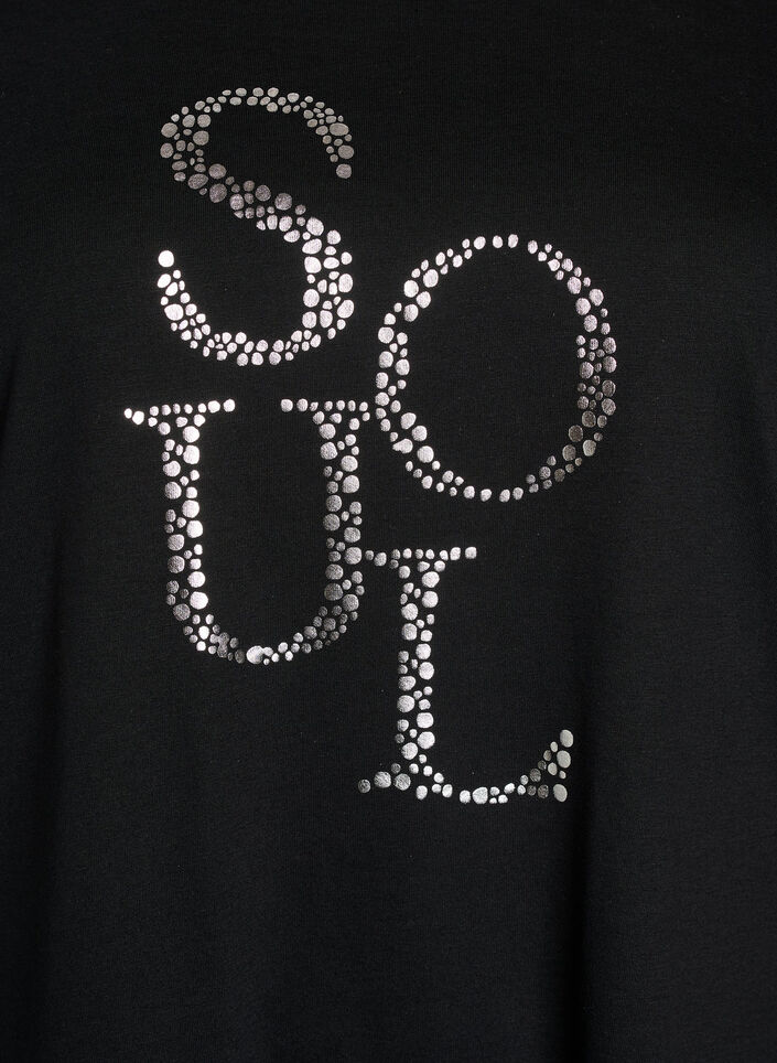 Koszulka z nadrukiem, Czarne, Packshot image number 2